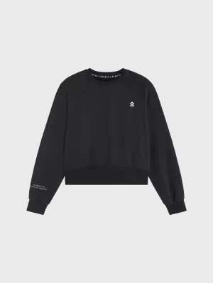 BARRY'S BLACK CROPPED SWEATSHIRT