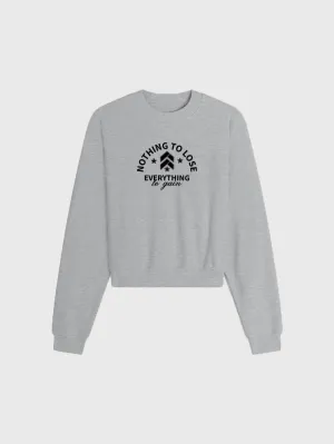 BARRY'S HEATHER GREY CROPPED CREW