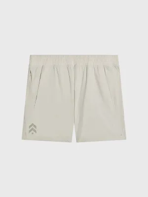 LULULEMON BONE PACE BREAKER LINERLESS SHORT 5"
