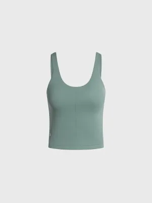 LULULEMON CRATER BLUE GLOW UP TANK B/C CUP