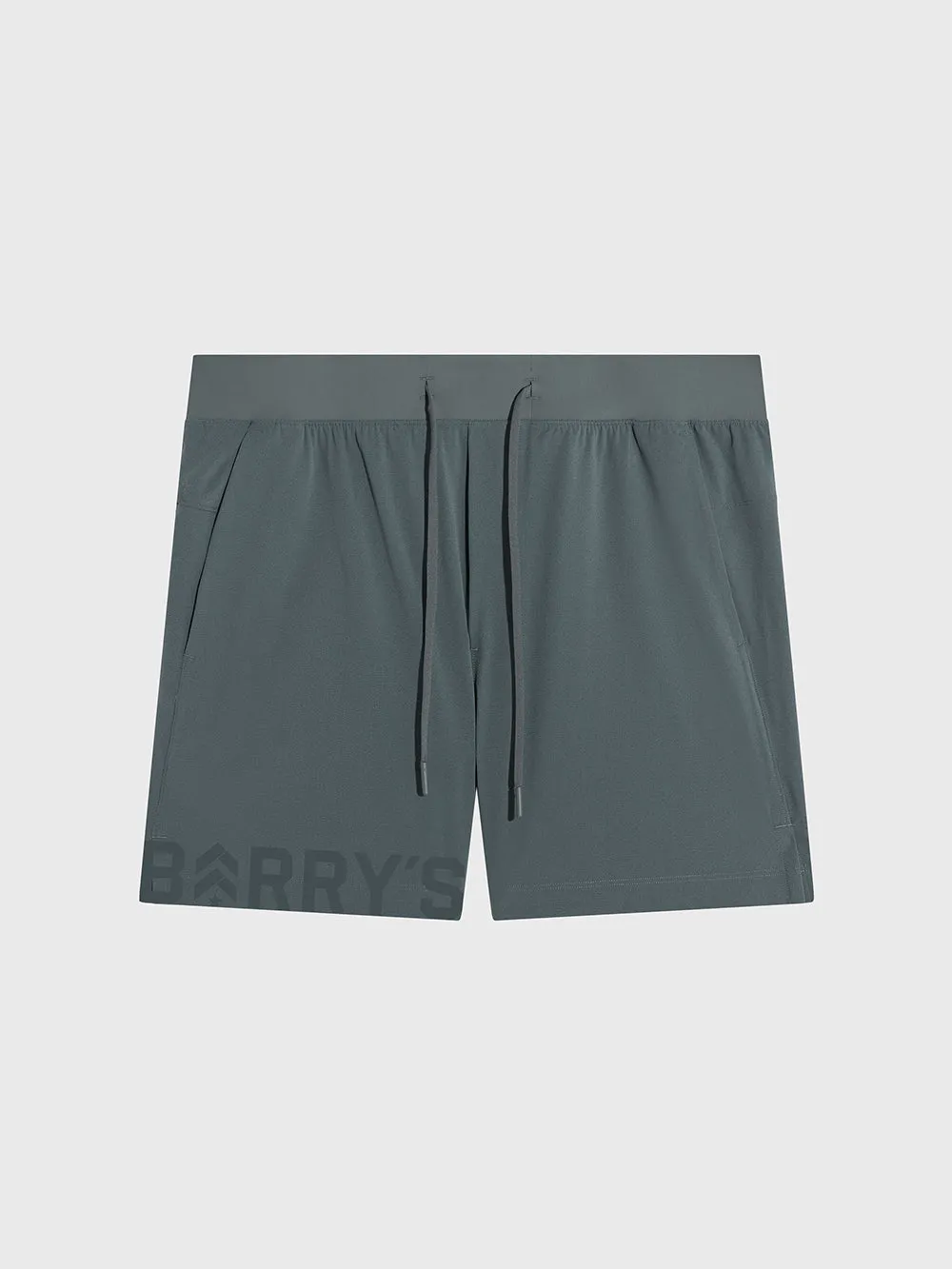 LULULEMON OIL GREY ZEROED IN LINERLESS SHORT 5"