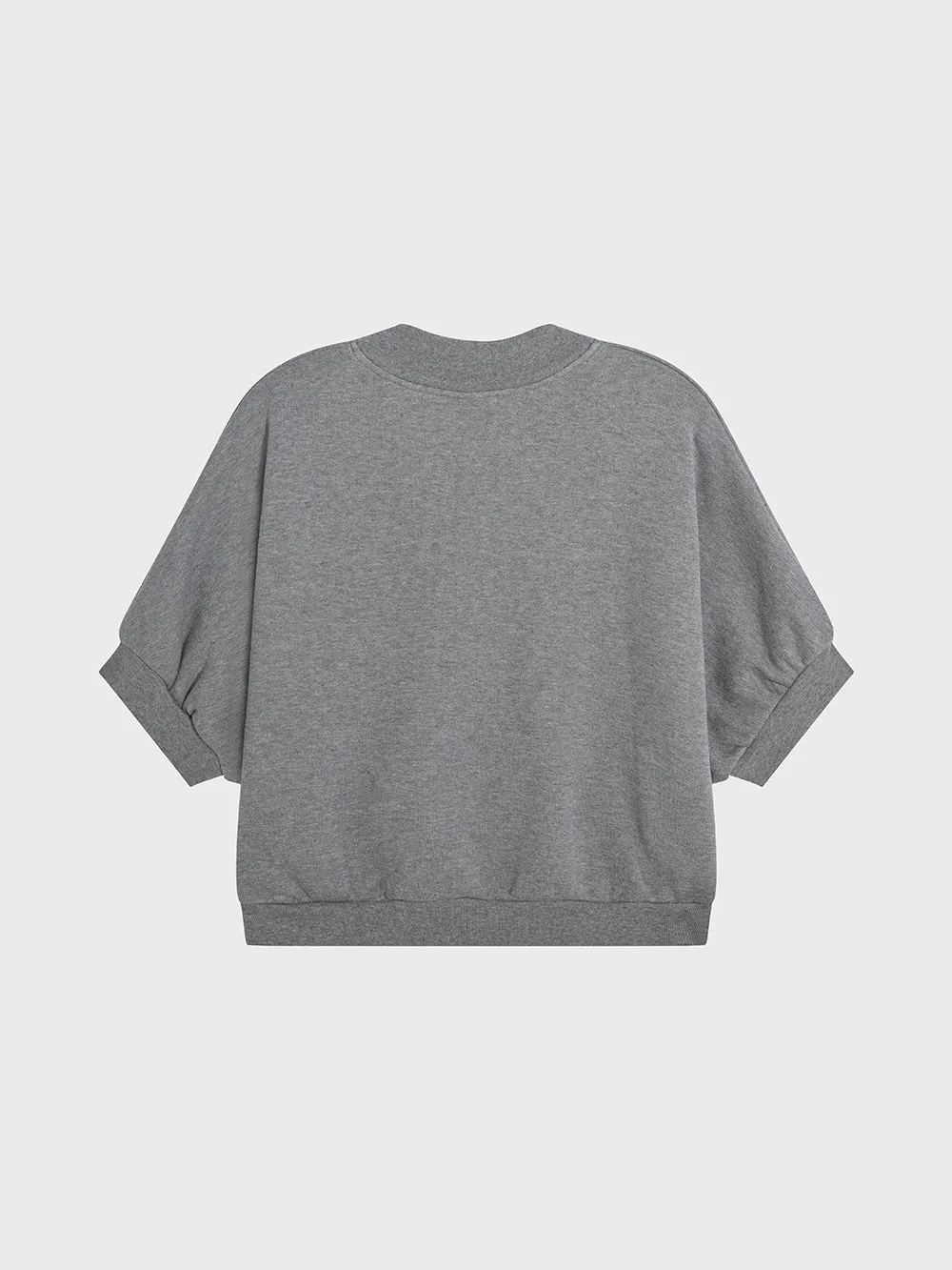 NIKE FLEECE CREW-NECK SHORT SLEEVE CARBON HEATHER